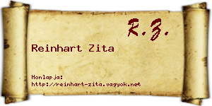Reinhart Zita névjegykártya